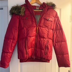 True Religion Red Jacket with Zipper Detail